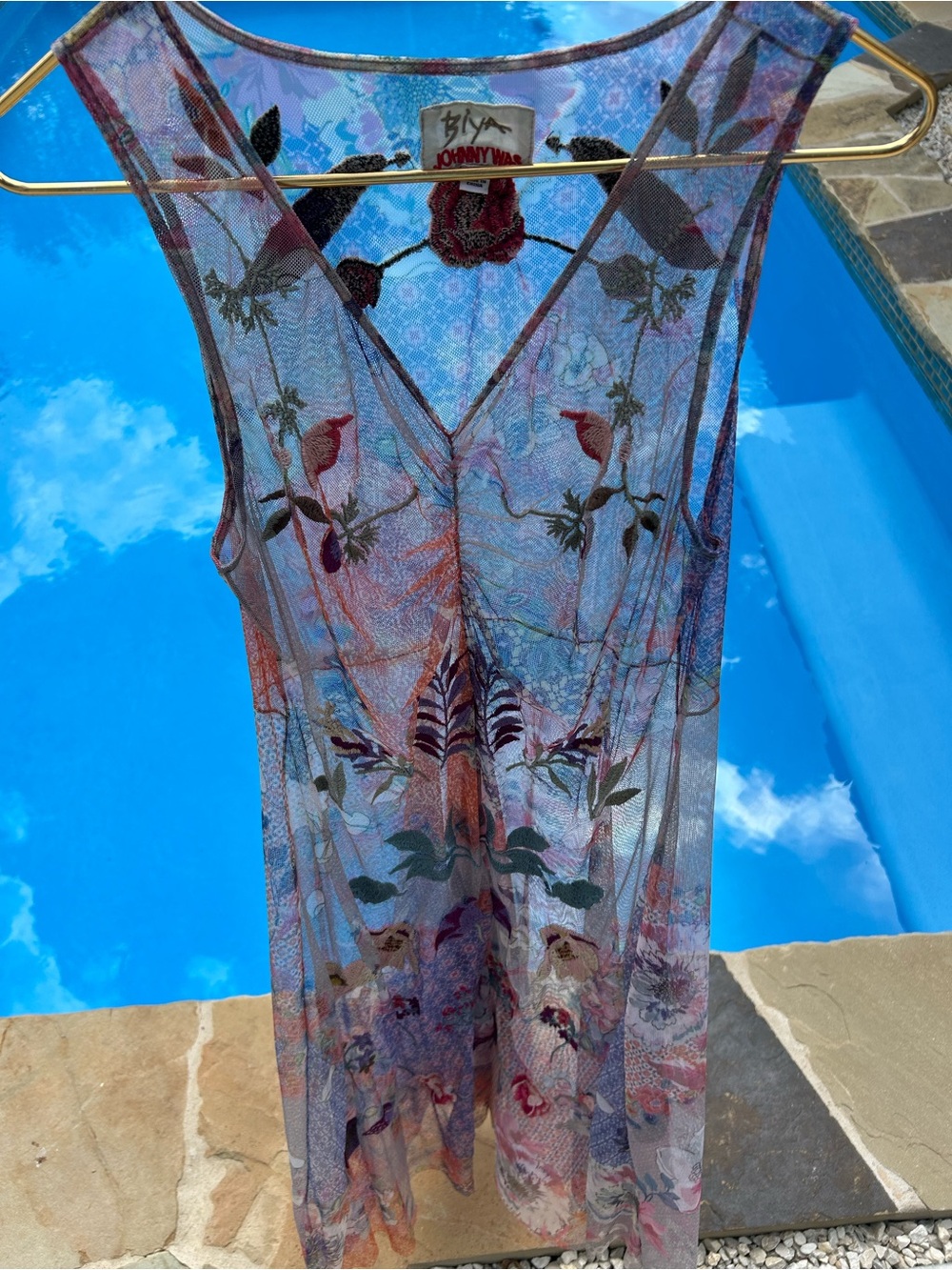 Johnny Was Sheer Floral Dress - Picture 12 of 15